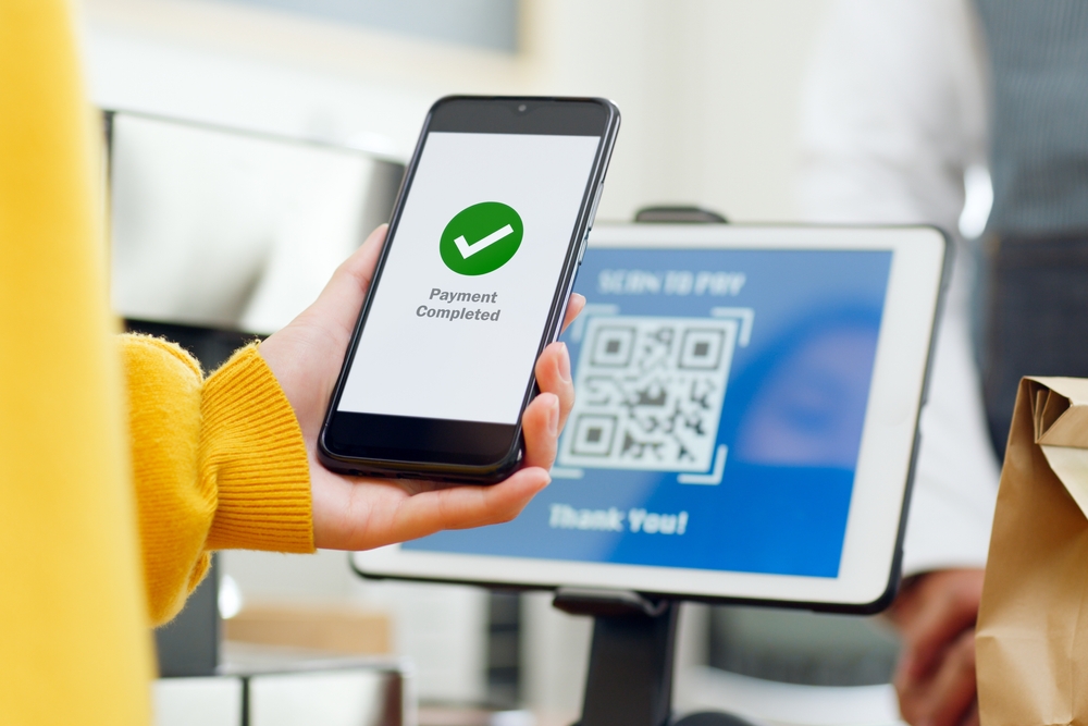 paying via QR code