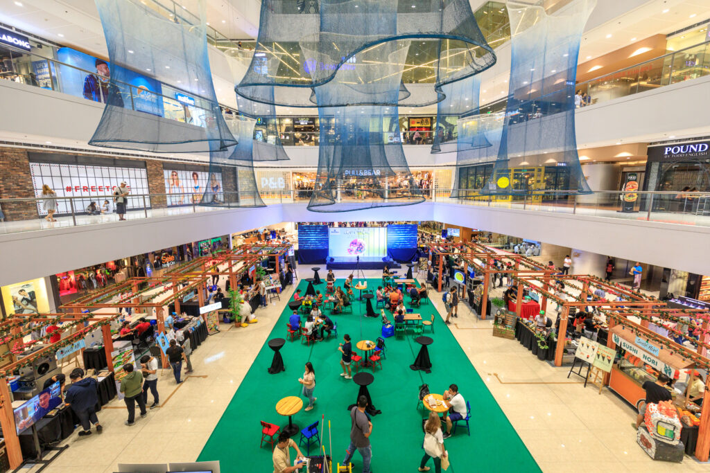 a mall with different franchising businesses