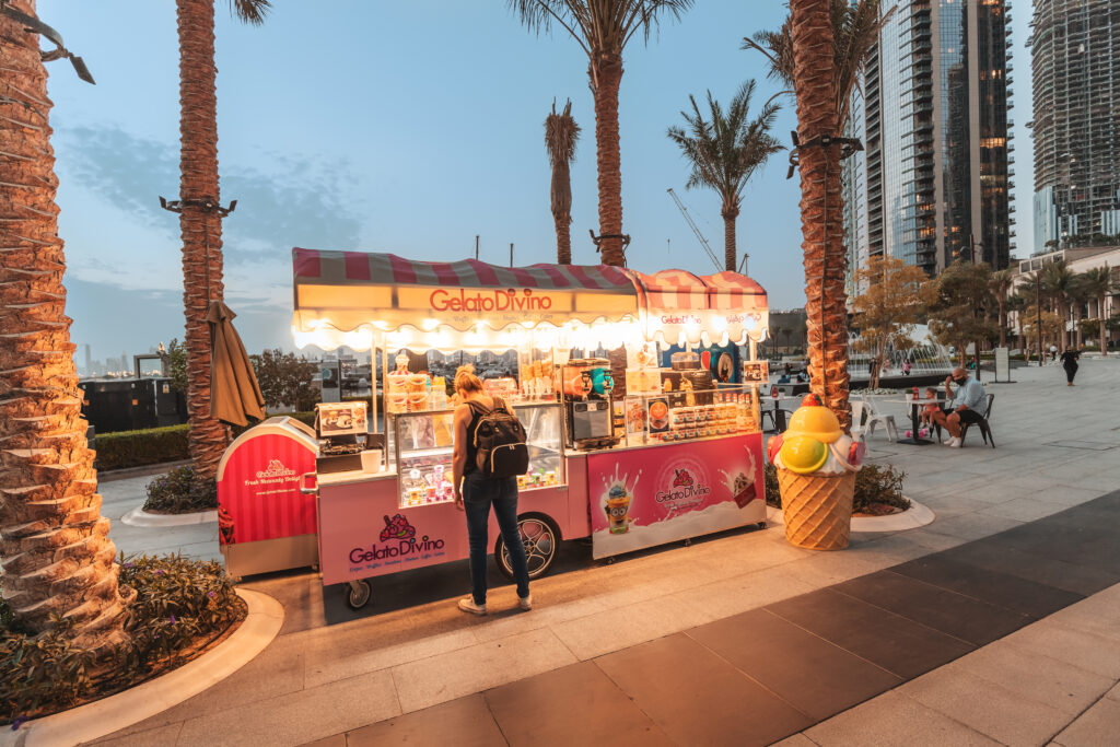 a gelato food cart