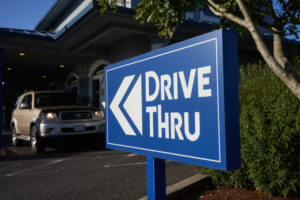 drive thru sign