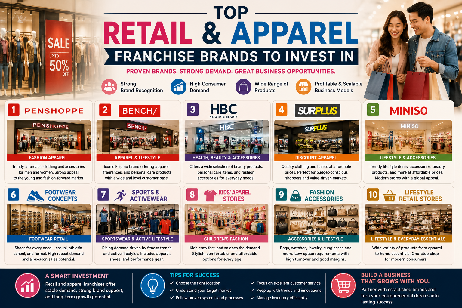 retail and apparel franchises