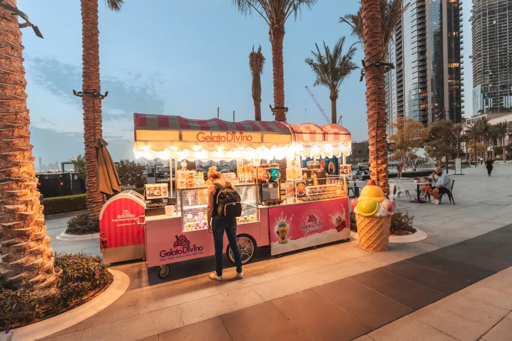 a gelato food cart