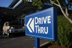drive thru sign