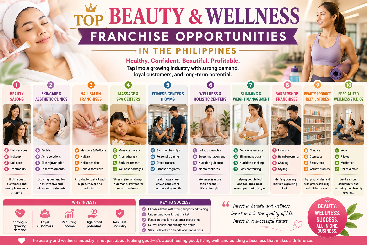 top wellness and beauty franchises